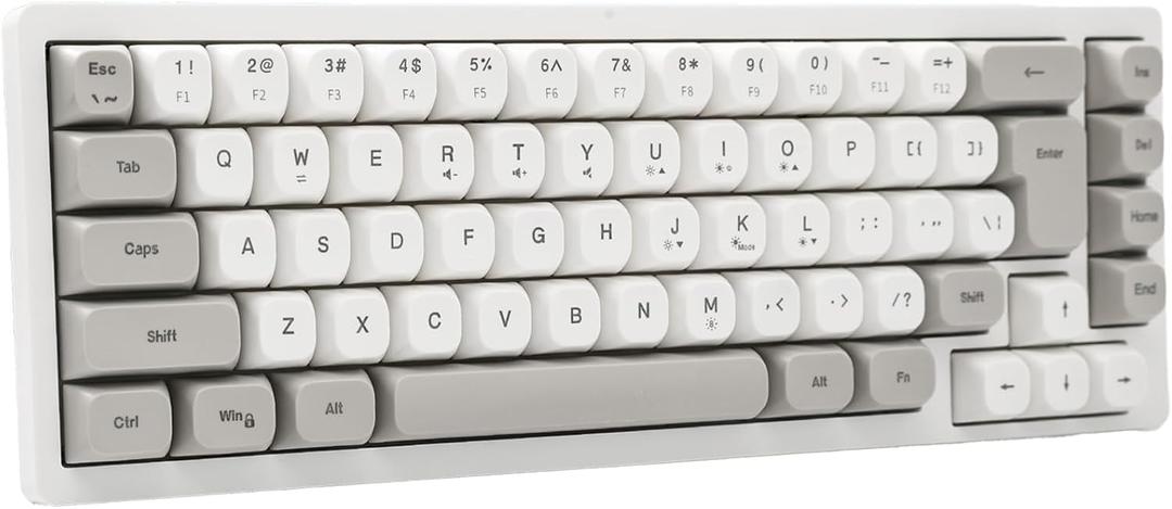 Wired RGB Gaming Membrance Keyboard. 65 Percent Mini Creamy LED Computer Keyboard .Small Ergonomic Clicky Teclado with ABS Backlit Unreplaceable Keycaps. for PC Laptop MAC Gamer. (Gray)
