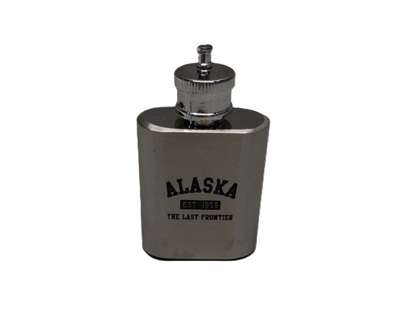 Alaska Est. 1959 The Last Frontier Flask. 1 oz. Stainless Steel