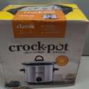 Crock-Pot 3-Quart Manual Slow Cooker, Serves 3+ People, Great for Small Meals, Dips, & Sides; Removable Stoneware is Oven & Dishwasher-Safe, Stainless Steel