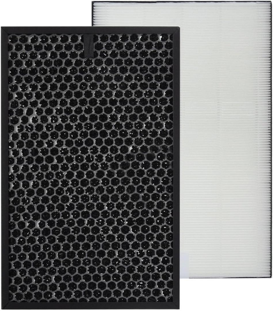 PUREBURG FXJ80UW Replacement Filter Set Compatible with Sharp FZ-J80HFU FZ-J80DFU Fits FXJ80UW FX-J80U-W Plasmacluster Air Purifier,H13 HEPA Active Carbon