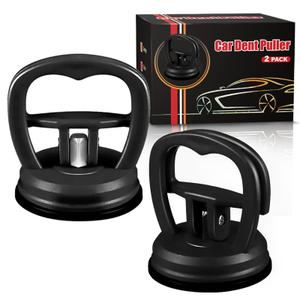 ALASMOYER Car Dent Puller, 2PCS Car Dent Remover Tools for Car Dent Repair, Glass, Screen, Tiles & Objects Moving, Black