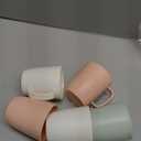 Coffee Mugs Set of 5, 10 Ounce Unbreakable Plastic Cups With Handle, 3 Basic Colors, Dishwasher Safe