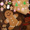 Christmas Gingerbread Man Hanging Swirls 20Pcs Gingerbread Theme Party Decorations Xmas Gingerbread Party Ceiling Swirls Pink Gingerbread Man Hanging Streamers for Winter Holiday Party Supplies