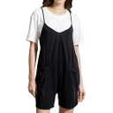 DNFUN Womens Sleeveless Rompers Loose Strap Shorts Overalls Oneise Outfits Summer Casual Jumpsuits, Small