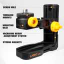 Magnetic Bracket for 3D Laser Level, 360 Rotating Wall Mount | 360 rotating magnetic bracket with adjustable height, wall & pipe adsorption, compatible with 3D line laser levels