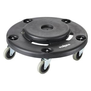 Winco 18" Black Standard Commercial Trash Can Dolly
