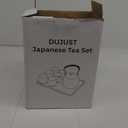 DUJUST Japanese Tea Set for 6, Kiln Altered Glaze Porcelain Tea Set with 1 Teapot, 6 Tea Cups & 1 Tea Tray, Unique Chinese Tea Sets for Adults/Tea Lovers/Women/Men, Dark Blue