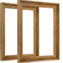Floater Frame for 12x18 Canvas Painting, 2 Pack Complete Canvas Frame with 0.9 Deep for Oil Paintings Art Prints Artwork, Floating Frame for Landscape Portrait Room Wall Decor 
(Dark Brown)