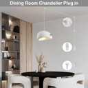 11.8in Plug in Chandelier, Wabi Sabi Pendant Light, 19.7ft Cord