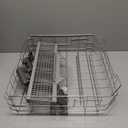 UPGRADED WD28X26099 Dishwasher Lower Rack Compatible with GE Dishwasher Rack Replacement Parts with Wheel,WD28X26099 WD28X34744 304 Stainless Steel GE Dishwasher Lower Rack Part and Silverware Basket