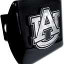 Elektroplate C210AU1 Auburn University Tigers Black with Chrome AU Emblem NCAA College Sports Metal Trailer Hitch Cover Fits 2" Auto Car Truck Receiver