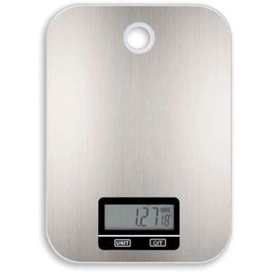 Stainless Steel Kitchen Scale, Digital Food Scale, 5kg Capacity, High Precision 1g Accuracy, LED Display, Non-Slip Base