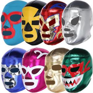 Pro-Quality Wrestling Masks (8 Pack) | Authentic Lucha Libre Costume - Adult Size | Mascaras de Luchador Made in Mexico