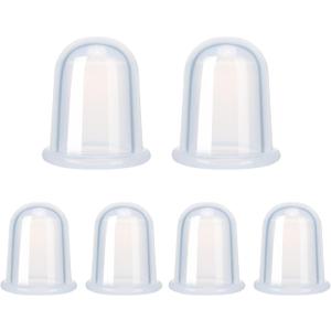 Silicone Cupping Therapy Set - Cupping Kit for Massage Therapy - Cellulite Remover Cupping Set - Anti Cellulite Cup Massager, Vacuum Suction Massage Cups for Cellulite Reduction (Transparent White)