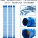 10 Pack, 39 Inch Swimming Pool Vacuum Hose Replacement, Pool Cleaner Hose fit for Zodiac and Polaris MX6 MX8 X7 T3 T5, Blue and White Twist Lock