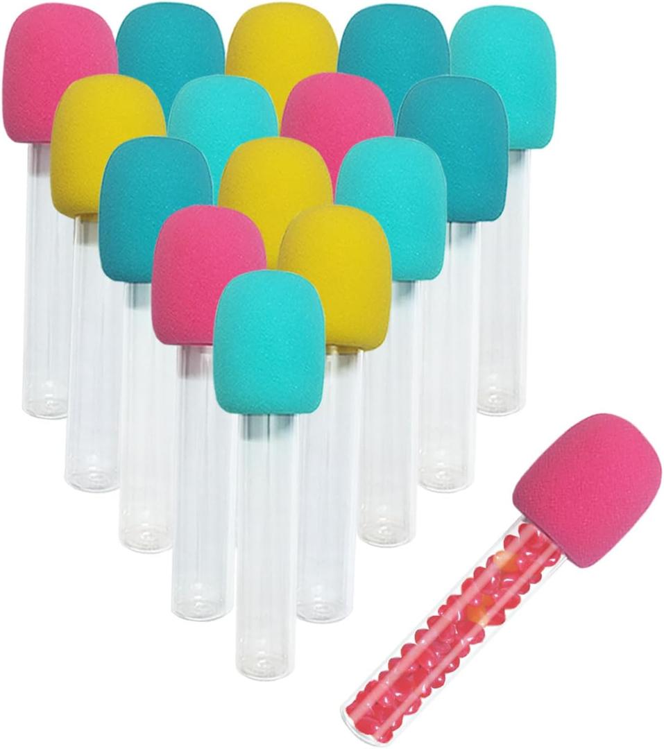 8pcs Microphone Candy Tubes Colorful Fake Prop,Microphone Candy Tube Karoke Theme Party for Disco Singer Stage Prop Party Favors