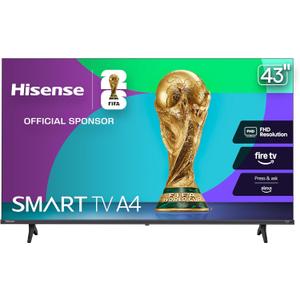 Hisense 43-Inch Class A4 Series FHD 1080p Smart Fire TV (43A4NF, 2025 Model) - DTS Virtual: X, Slim Bezel Design, Alexa Built in