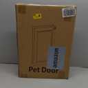 Dog Door All Aluminum Medium, Doggy Doggie Cat Door, Heavy Duty Pet Door for Install in Interior Exterior Doors or Wall, 2 Magnetic Flaps, Energy Efficient, Closing Panel for Pets Up to 45Lb