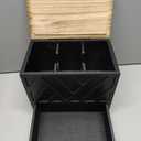 Tampon Holder for Bathroom Decor, Feminine Product Organizer with Lid and Drawer, Shark Week Tampon Storage, Wood Pad and Tampon Organizer for Toilet Organizer, Bathroom Accessories Box for Girl Stuff