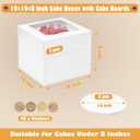 3 x 10x10x8 Inches Cake Boxes with Cake Boards, 3 Pack Premium Tall Cheesecake Boxes with Display Window