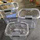 Rubbermaid Brilliance Plastic Food Storage Pantry Baking Set, 3 Containers with Lids (6 Pieces Total), BPA-Free, Clear