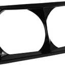 HDBUBALUS Motorcycle Headlight Trim Ring Cover Dual Headlamp Bezel Fit for Harley Road Glide 2015-2023 Vivid Black