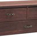 Wood Desktop Organizer Wooden Storage Cabinet with 3 Drawers Tabletop Counter Jewelry Storage Small Organization Box for Home Office Supplies (13 * 9 * 6in)