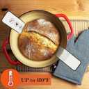 2 x Silicone Bread Sling for Dutch Oven Liners with Bread Lame Dough Scoring Tool,Non Stick Easy Clean Reusable Bread Baking Mat with Long Handles Transfer Sourdough Bread