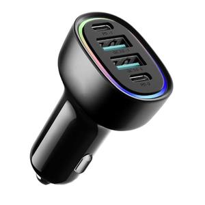 ACECAR 100W Car Charger 4-Port USB C & USB-A Car Charger Adapter PD/QC Multi Port Fast Charging Cigarette Lighter Adapte