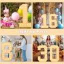 4FT Light Up Numbers, Marquee Numbers 4 Feet Tall Giant Number 25 Mosaic Big Number Sign for 25th Birthday Party Backdrop Anniversary Decorations, Pre-Cut Large Frame
