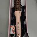 Thermal Brush for Blowout Look, 1.5 Inch Heated Round Brush with 2× Negative Ions Release for Less Frizzy, Dual Voltage Heated Curling Brush for Travel, Airflow Heat & Dual PTC Technology, Pink