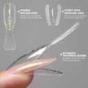YOKEFELLOW Original Sandwich Nails Dual Forms - 240Pcs Nail Mold for Quick Nails Extension, No Paper Forms Needed, 15 Sizes Plastic Form, Salon Nail Art Tools(W558-Almond)