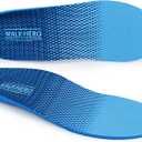 Plantar Fasciitis Feet Insoles Arch Supports Orthotics Inserts Relieve Flat Feet, High Arch (Men's 12-12 1/2 | Women's 14-14 1/2) (New Blue)