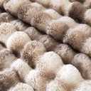 50x60 Inches Ultra-Soft Fuzzy Faux Fur Plush Throw Blanket - Thick, Warm Sherpa for Couch, Sofa, Bedroom, Camping - Decorative Blanket for Cozy Warmth, Bubble Brown Tie Dye
