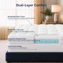 ABENE Queen Mattress Topper 3 Inch, Dual Layer Memory Foam Pillow Top