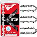 KAKEI 10 Inch Pole Saw Chain fits Stihl 1/4" Pitch .043" Gauge 56 Drive Links Chainsaw Chain - 71PMM3 56 Fits Stihl Pole Saws (3 Chains) - Semi Chisel