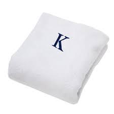 SUPERIOR Lounge Chair Cover with Personalized Monogrammed, Thick, Super Soft, Plush and Highly Absorbent Cotton Terry Towel, Standard -K, Letter K 32x102