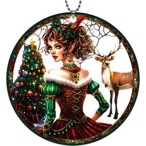 3 x Elf Ornament, Women & Deer Ornaments for Christmas Tree, Beautiful Elf Christmas Decor, Funny Christmas Ornaments Exchange Ideas