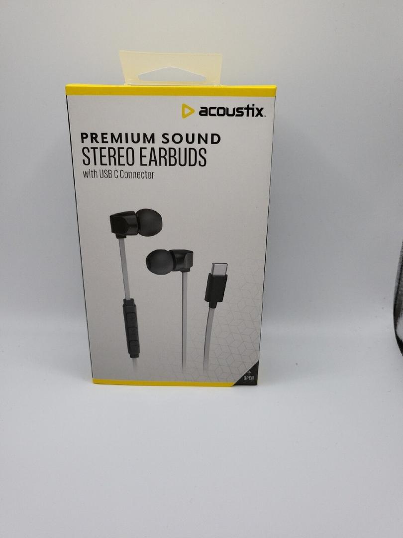 Acoustix Premium Sound Stereo Earbuds With Lightning USB C Connector