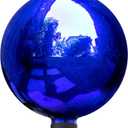 Alpine Corporation | 10" Indoor/Outdoor Glass Gazing Globe Festive Garden & Yard Dcor Accent Blue