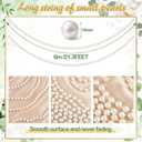Arrowbash Wedding Pearl Decoration Garland Ornament Large Pearls Ball Faux Pearl Beads Hanging Strings for Wedding Bridal Shower Engagement Party Home Stairway Decoration 14.7ft x 70mm, 9.7ft x 14mm