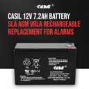 Casil Telong TL1272 12V 7.2Ah F2 Replacement Battery CA1272 12v 7.2ah