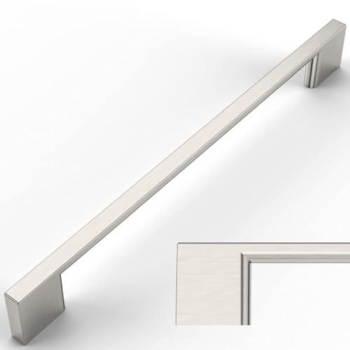 Amerdeco 15 Pack Brushed Satin Nickel Cabinet Pulls 7.5 Inch(192MM) Hole Centers Kitchen Cabinet Handles Cabinet Hardware Kitchen Handles for Cabinets Cupboard Handles Drawer Pulls ZH0060