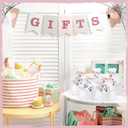 MTLEE 50 Sets Halloween a Little Boo is Almost Du Baby Shower Favors Cute Ghost Candles Unscented with Mini Ghost Thank You Cards Bags for Halloween Boo Gender Reveal Party Supplies (Pink)