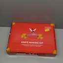 Three Way Cut Knife Making Kit DIY Gift Set for Men - Complete Tools & Accessories to Make Knife, Stainless Steel Blade, Beginners Guide, Gift for Him Husband Boyfriend Dad Handwork Hobbies