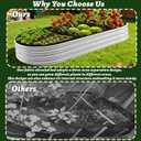 Thick 47x24x12 Inch Oval Fabric Raised Garden Bed Liner, Extra Strong Planter Liner for Wooden Metal Frames, Heavy Duty Aeration Cloth Grow Bag for Vegetables, Outdoor Patio Use