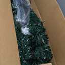 5FT Pre-lit Fiber Optic Christmas Tree with Lighted Star, PVC & Iron Construction, Green Artificial Christmas Tree with 195 Branch, Indoor Christmas Decorations, Holiday Home Xmas Decoration (4ft 11in)