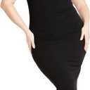 City Chic Plus Size Kiana Sweetheart MIDI Dress in Black, Size 22 (Black)