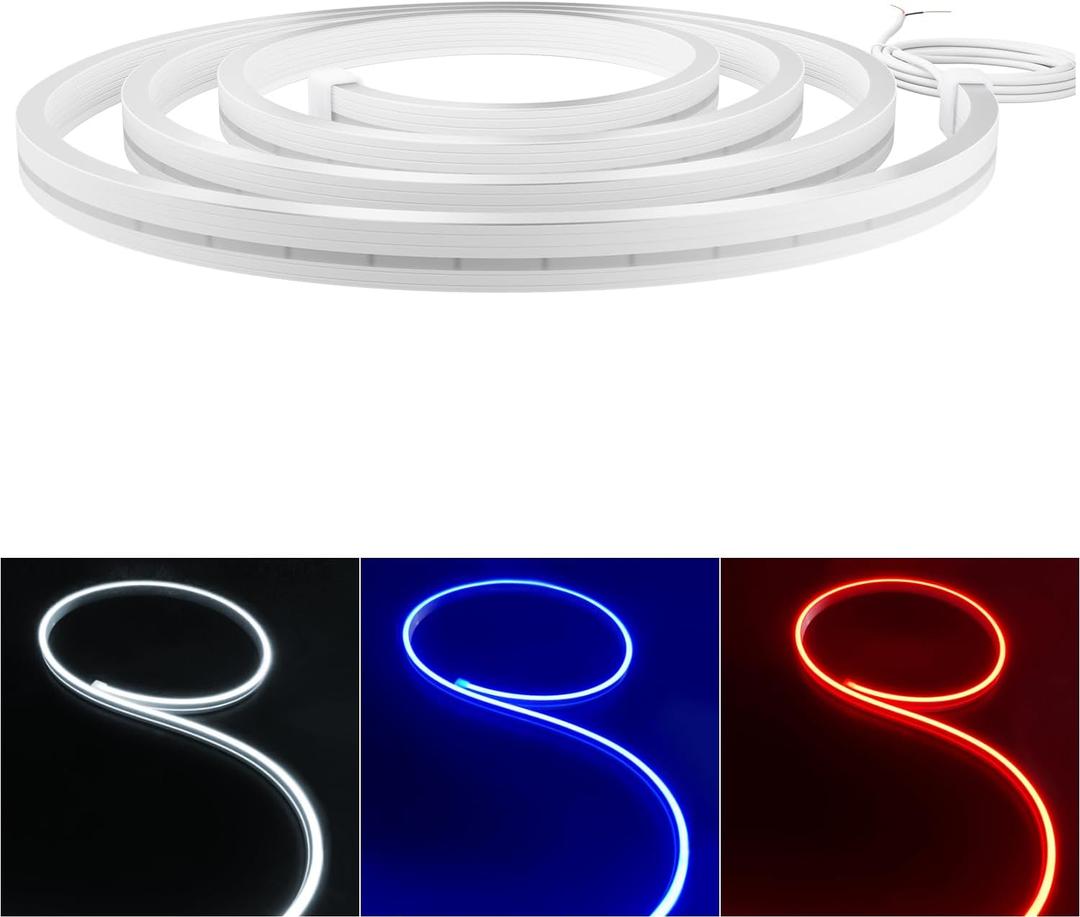 Boat Accent Courtesy LED Light RBW(6000K) Color Changing No Controller Needed 2 Wire Switch Control, 12VDC IP67 Waterproof for Yachts Marine RV
