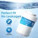 Waterdrop WD-F13 Replacement for GE MWF, SmartWater MWFP, MWFINT, MWFA, GWF, HDX FMG-1, Kenmore 9991, GSE25GSHECSS, WFC1201 Water Filter, 3 Pack
